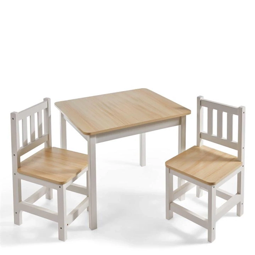 Wooden Kids Table and 2 Chair Set