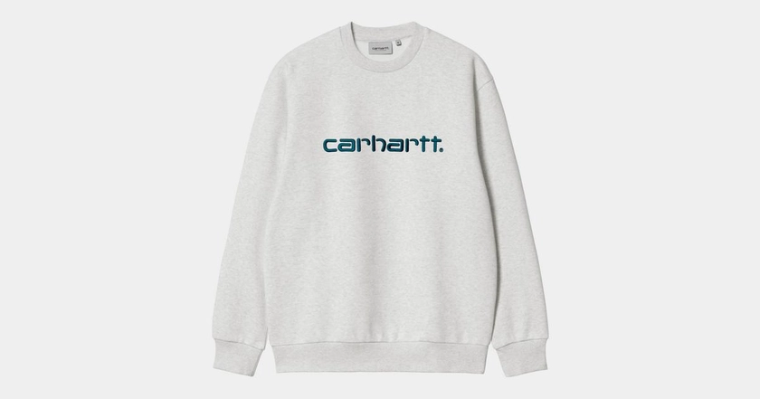 Carhartt WIP Carhartt Sweatshirt, Ash Heather / Duck Blue | Boutique officielle en Ligne