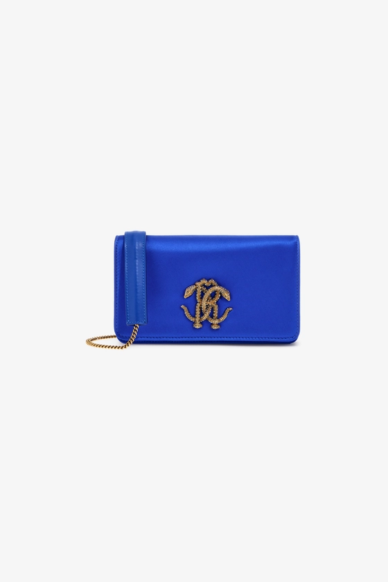 Sac à bandoulière avec monogramme | Bleu | Femme | Roberto Cavalli FR