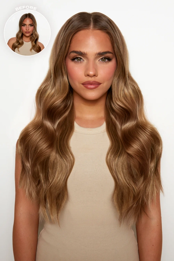 18” 1 Piece Hidden Halo Brushed Out Wave Hair Extensions