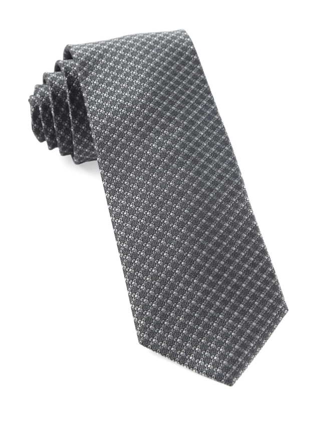 Flower Network Grey Tie | Silk Ties | Tie Bar