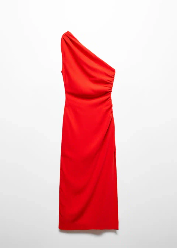Robe asymétrique ouverture latérale - Femme | Mango France