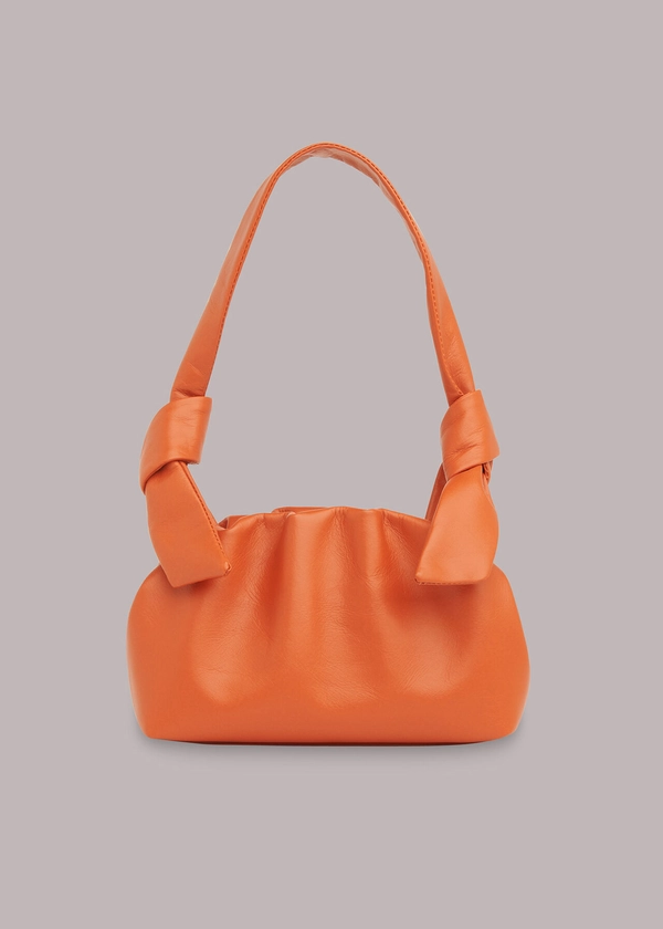 Orange Ravi Ruched Mini Bag | WHISTLES | 