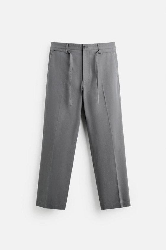 BELTED CHINO TROUSERS