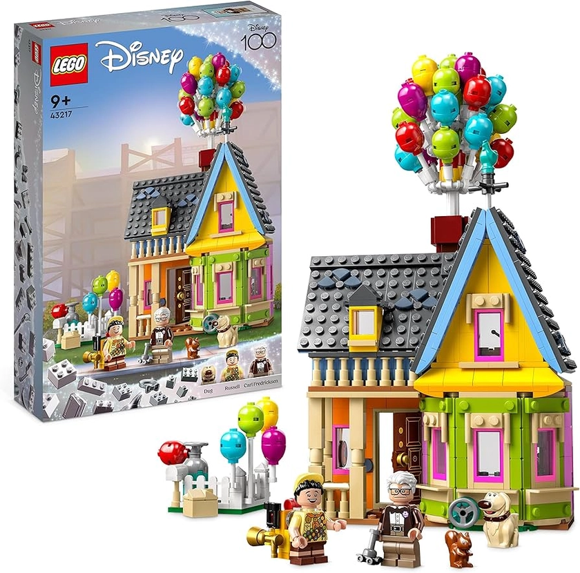 Disney and Pixar ‘Up’ House Buildable Toy with Balloons, Carl, Russell and Dug Figures, Collectible Model Set, Disney's 100th Anniversary Series, Iconic Gift Idea, Multicolor