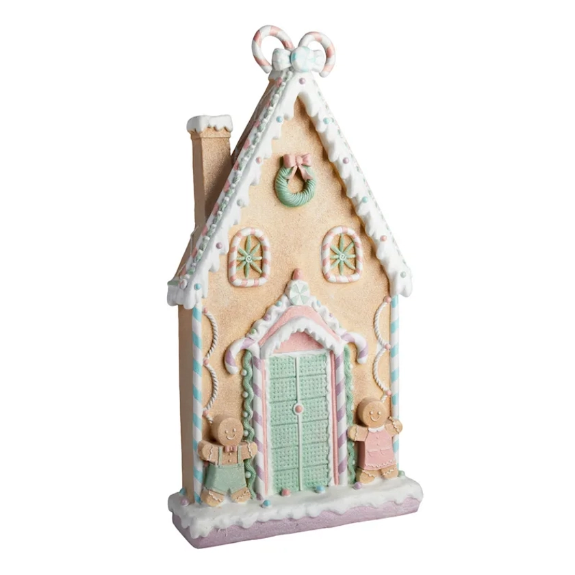 Mrs. Claus' Bakery Green Pastel Door Gingerbread House, 36"