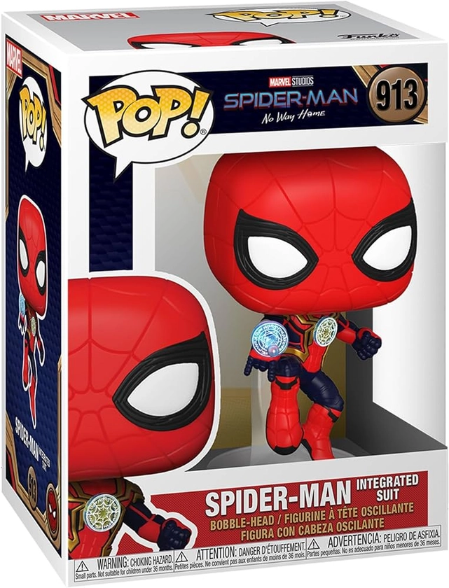 Funko POP! Marvel: Spider-Man - (Integrated Suit) - Spiderman No Way Home - Collectable Vinyl Figure - Gift Idea - Official Merchandise - Toys for Kids & Adults - Movies Fans : Amazon.co.uk: Toys & Games