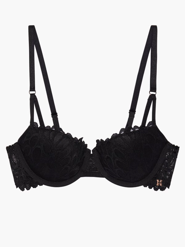 Savage Not Sorry Lightly Lined Lace Balconette Bra in Black | SAVAGE X FENTY France