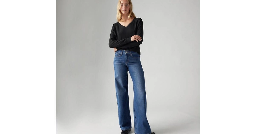 318 Shaping Wide Leg Women's Jeans - Dark Wash | Levi's® US