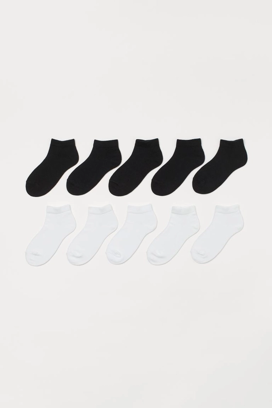 10-pack trainer socks - Black/White - Ladies | H&M GB