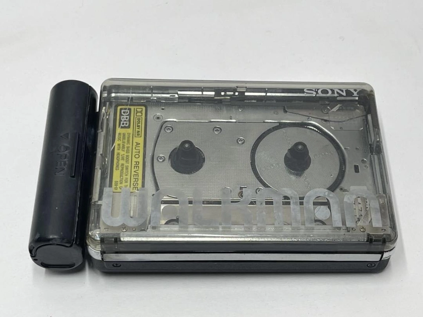 Sony Walkman Portable Cassette Player WM-504 with Dedicated Holder Vintage JUNK