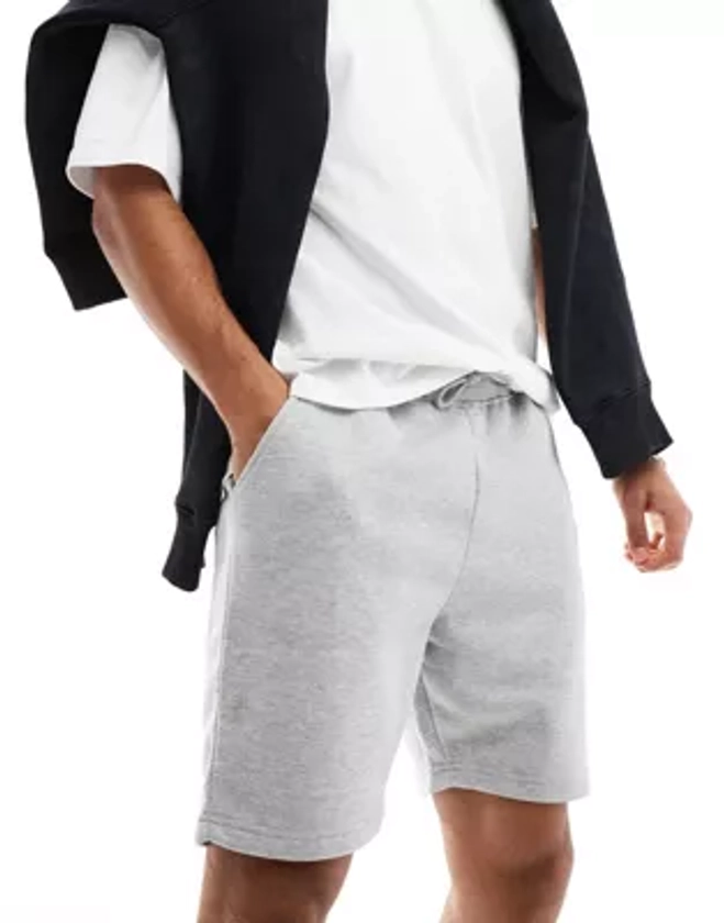 DTT jersey shorts in light grey marl | ASOS