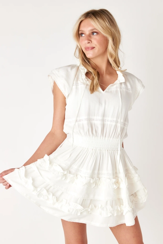 Loretta Lace Dress White