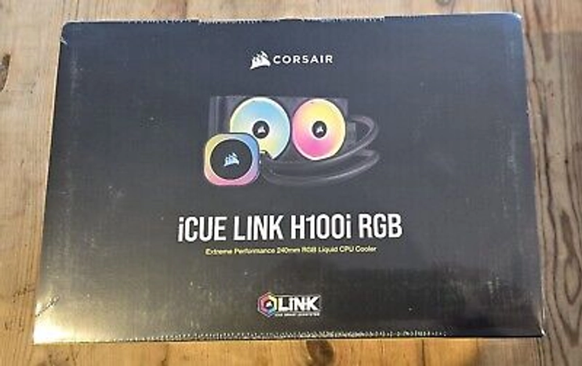 Corsair icue Link H100i RGB Black Liquid Cooler | eBay