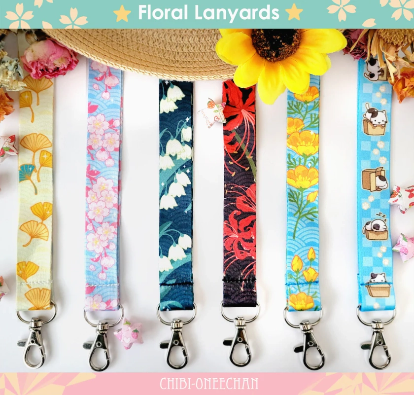 Floral Lanyards - Etsy