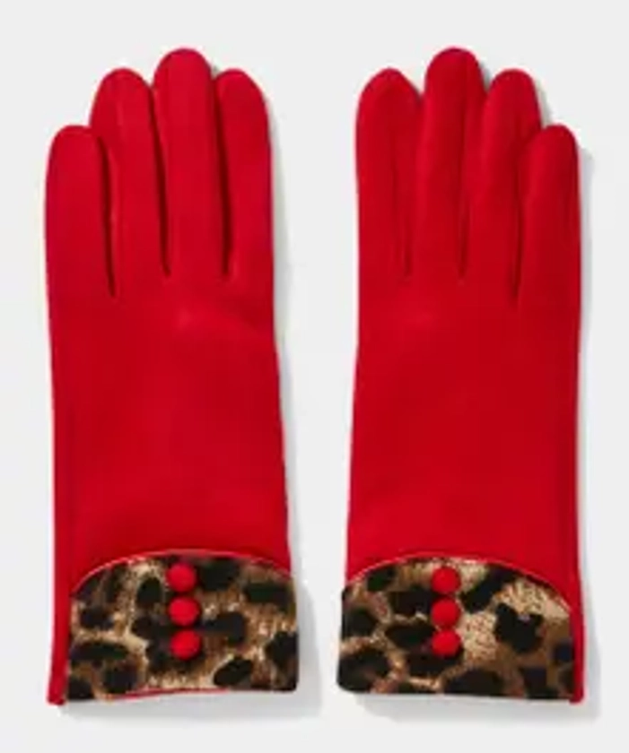 Red And Racy Vintage Style Gloves