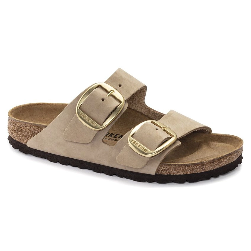 Arizona Big Buckle Nubuck Leather Ecru | BIRKENSTOCK