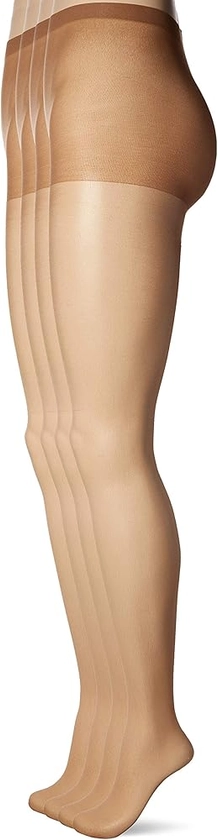 L'eggs Everyday Pantyhose 100% Nylon- Regular Panty, Sheer Toe- Nude- Size B- 4 Pack