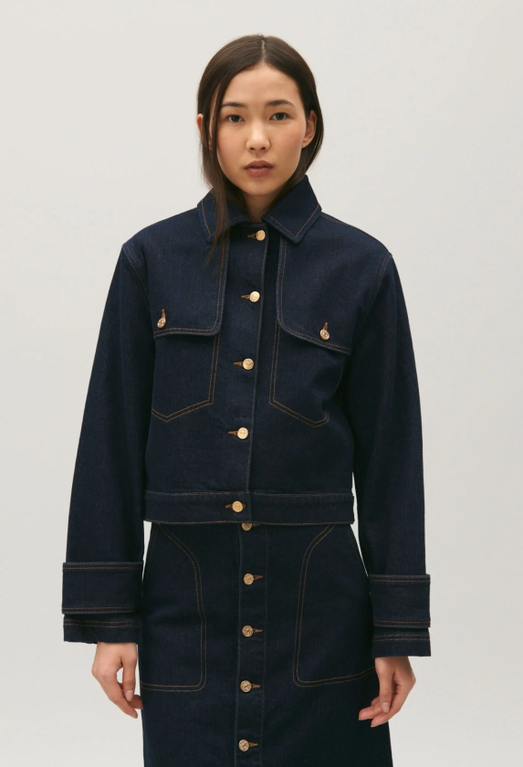 Veste jean bleu brut | Claudie FR