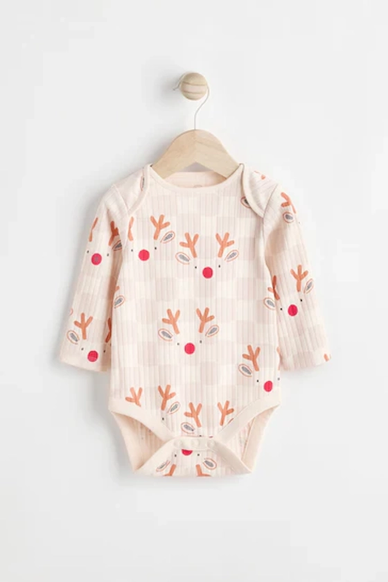 Buy Ecru Baby 'My First Christmas' 100% Cotton Bodysuit from the Next UK online shop