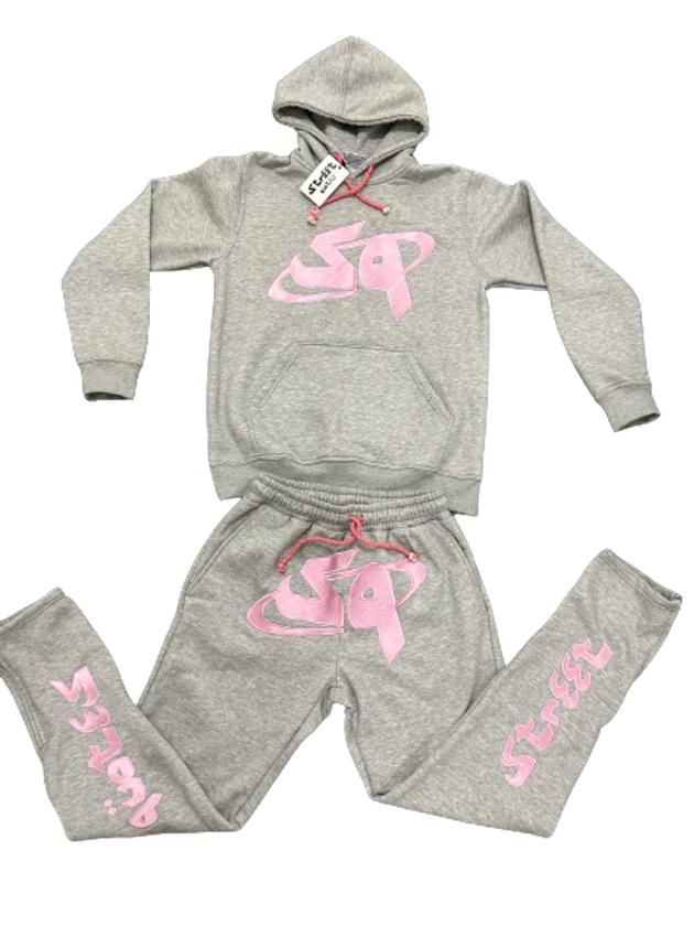 SQ Gray/Pink Tracksuit