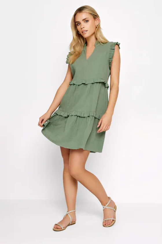 Buy PixieGirl Petite Green Frill Tiered Mini Dress from the Next UK online shop