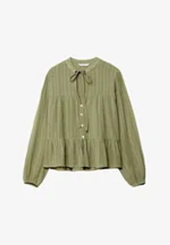 Stradivarius FLOWING BOHO - Blouse - khaki/kaki - ZALANDO.FR