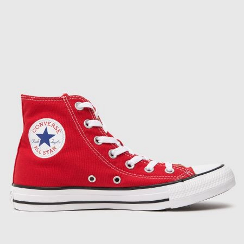 Converseall star hi trainers in red