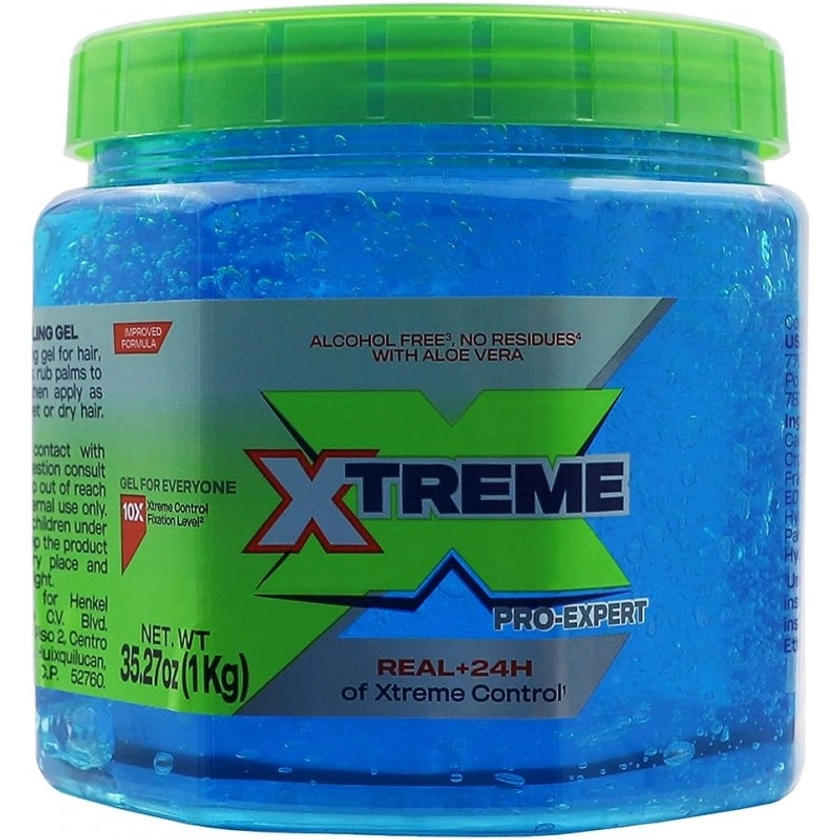 Wet Line - Xtreme Professional Styling Gel - 1kilo - Bleu - à l'Aloé Vera