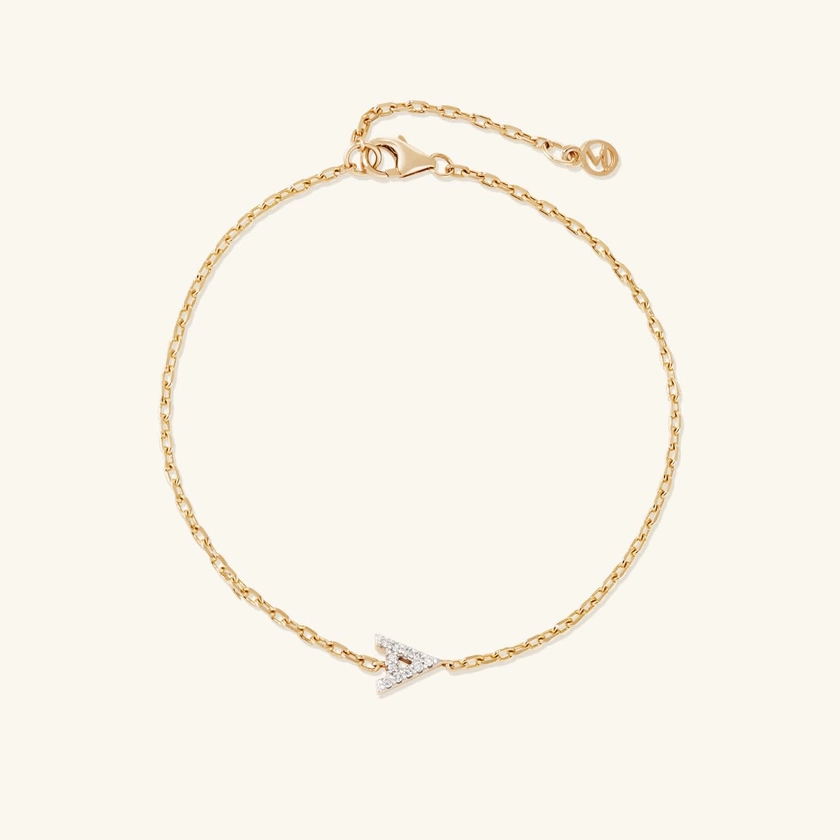 Mejuri Diamond Letter Bracelet