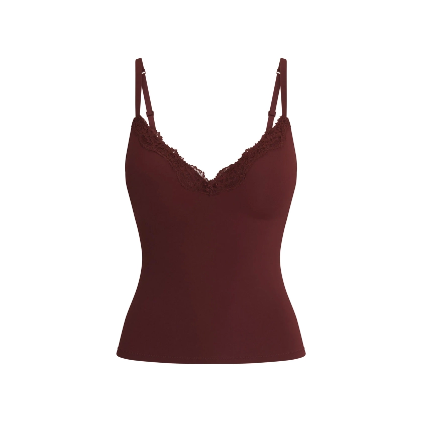 FITS EVERYBODY LACE PUSH-UP CAMI | OXBLOOD