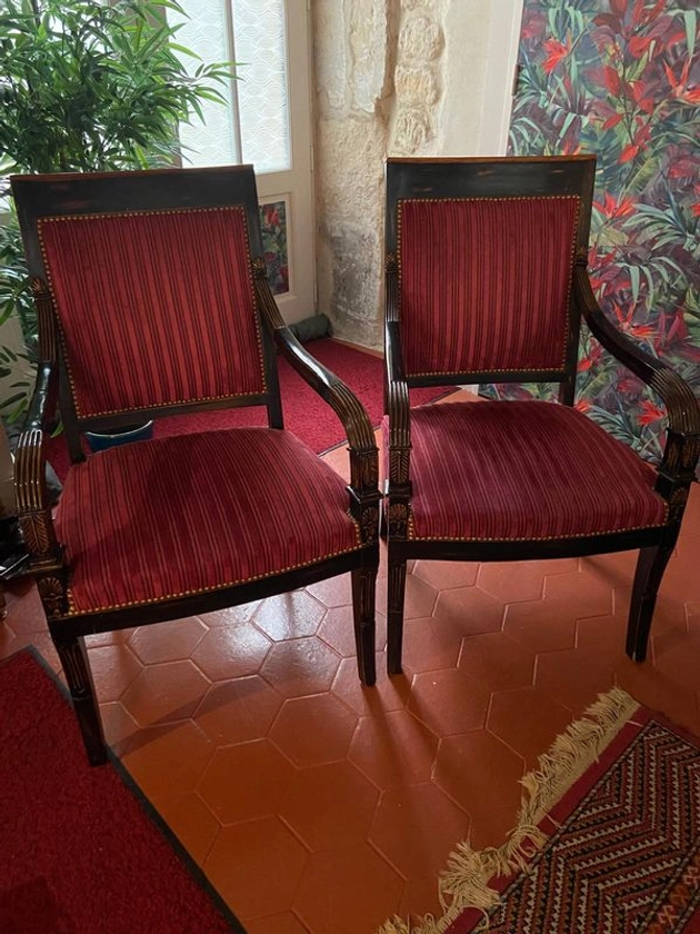 2 fauteuils rouge