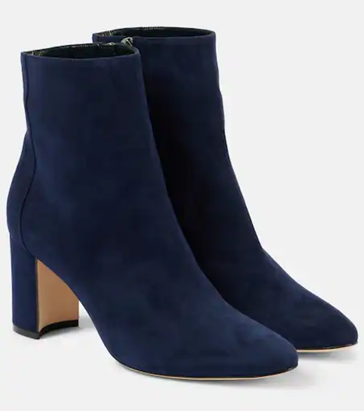 Rosie suede ankle boots in blue - Manolo Blahnik | Mytheresa