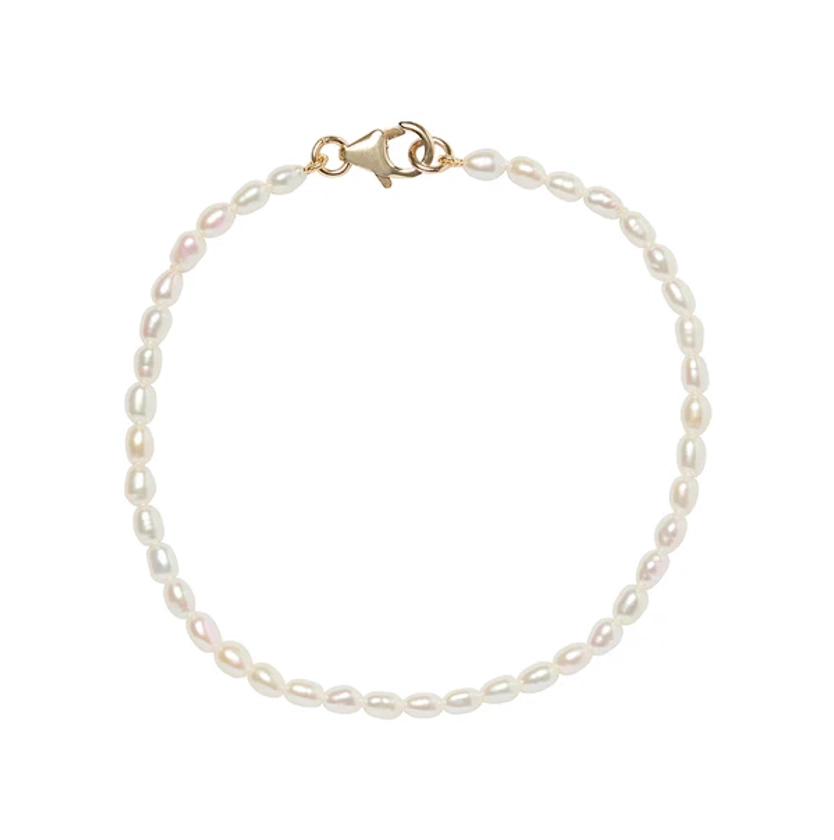 Seed Pearl Bracelet White
