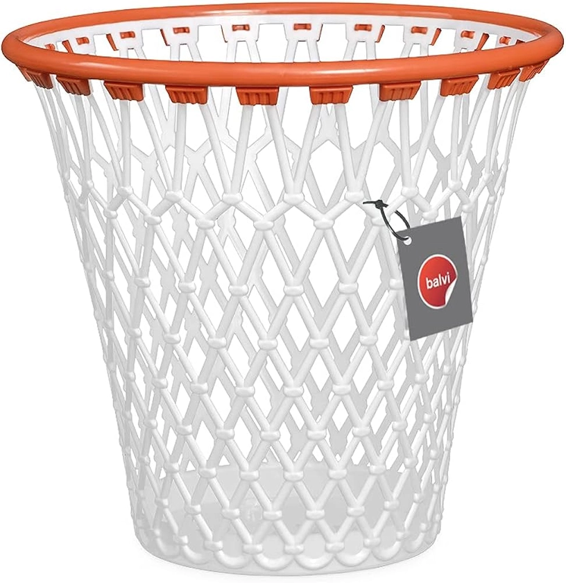 Amazon.com : balvi - Basket Wastebasket Quirky Design for Basketball Fans. Made in Very Strong Plastic. White Colour. : Sports & Outdoors