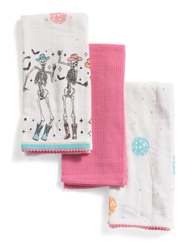 3pk Dancing Cowboy Skeleton Kitchen Towels | Kitchen & Dining Room | T.J.Maxx