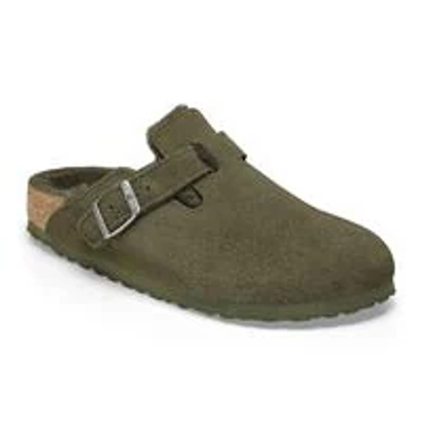 Boston en fourrure d’agneau Suède Thyme | BIRKENSTOCK