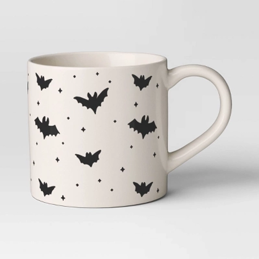 16oz Halloween Stoneware Mini Bat Pattern Mug - Hyde & EEK! Boutique™