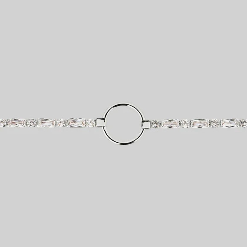 VIVIENNE. CZ Chain Choker - Silver