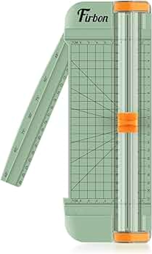 Firbon Morandi A5 Paper Cutter, Straight Small Paper Trimmer with Side Ruler for Scrapbooking Craft, Paper, Coupon, Label, Cardstock