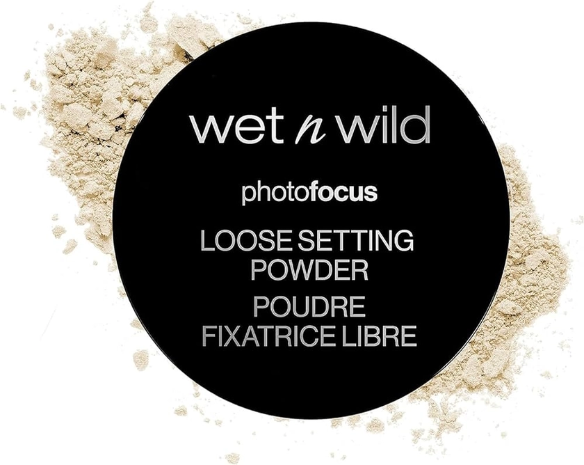 Wet n Wild Photo Focus Loose Setting Powder, Seidiges Gewichtsloses Fixierpuder zum Fixieren, Mattieren, Öl absorbieren und Backen, Weichzeichnungseffekt, Translucent