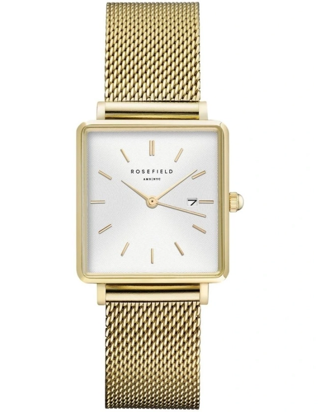 Rosefield The Boxy 26mm Gold Watch QWSG-Q03 | MYER