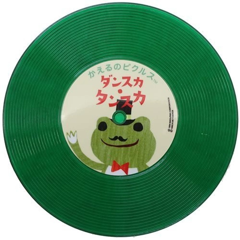 Pickles the Frog Record Coaster Green Japan - VeryGoods.JP