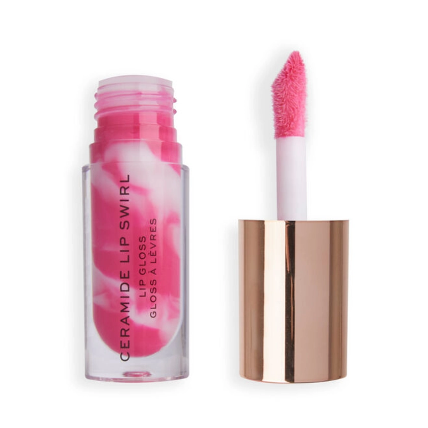 Makeup Revolution Ceramide Swirl Lip Gloss Berry Pink