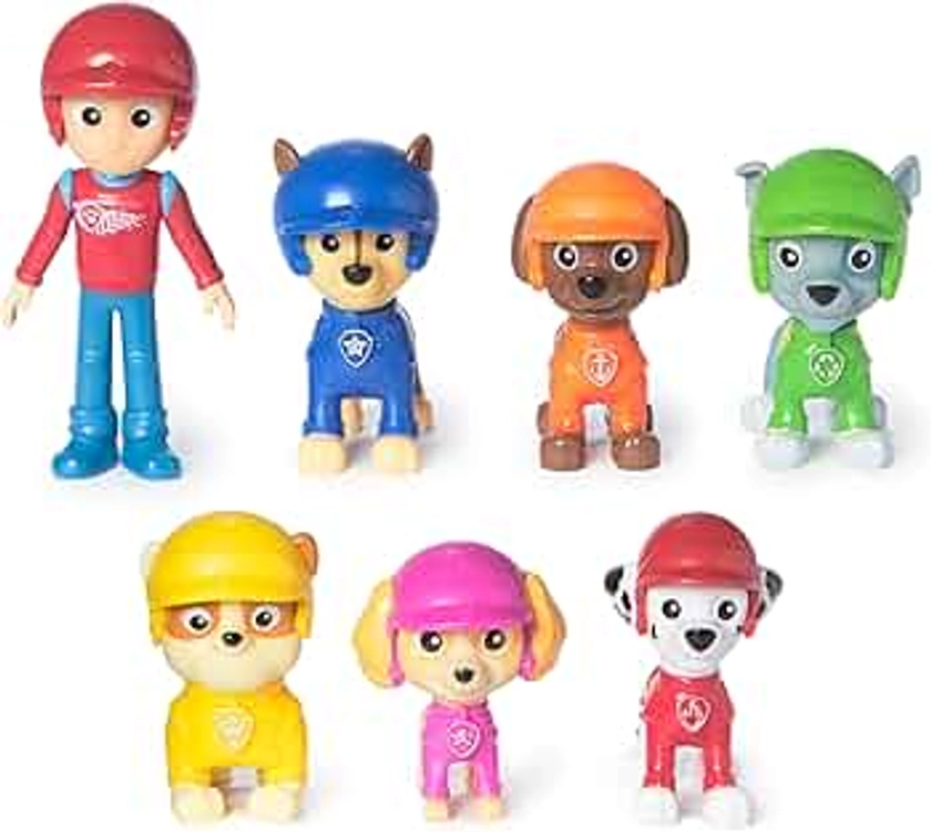 Paw Patrol - Pat Patrouille - Coffret Cadeau 7 Figurines Rescue Wheels - Figurine Pat Patrouille À Collectionner - Pat Patrouille Jouet - Cadeau Enfant 3 Ans et + - Jouet Enfant 3 Ans et +