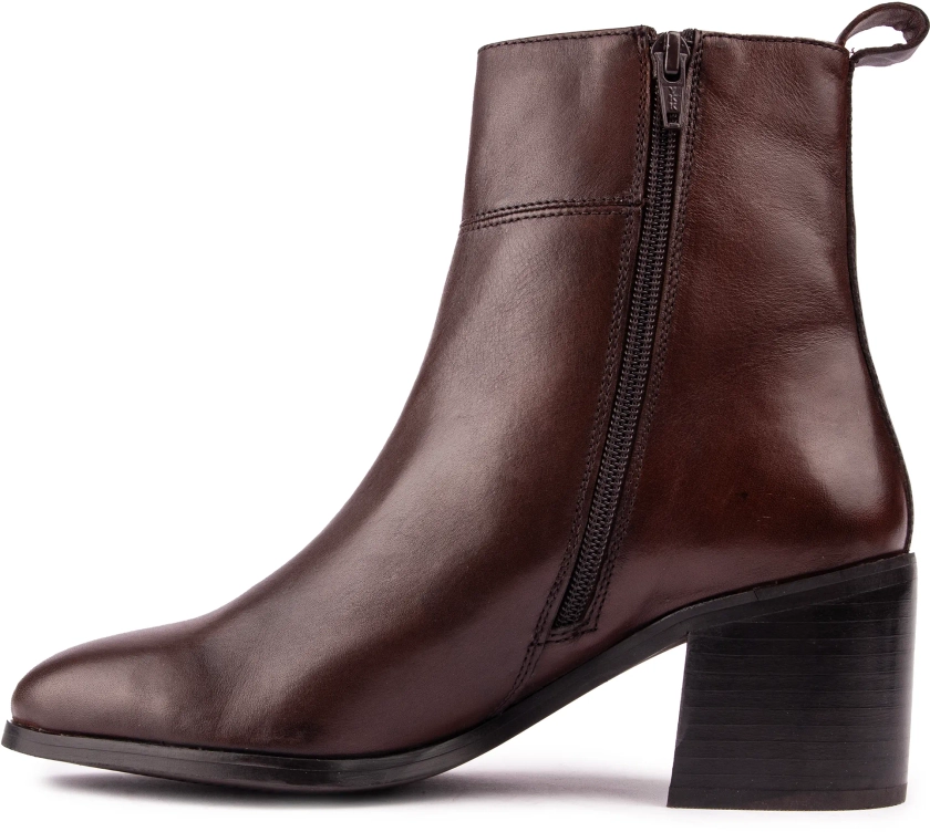 Womens Sole Greer Zip Boots In Brown | Soletrader