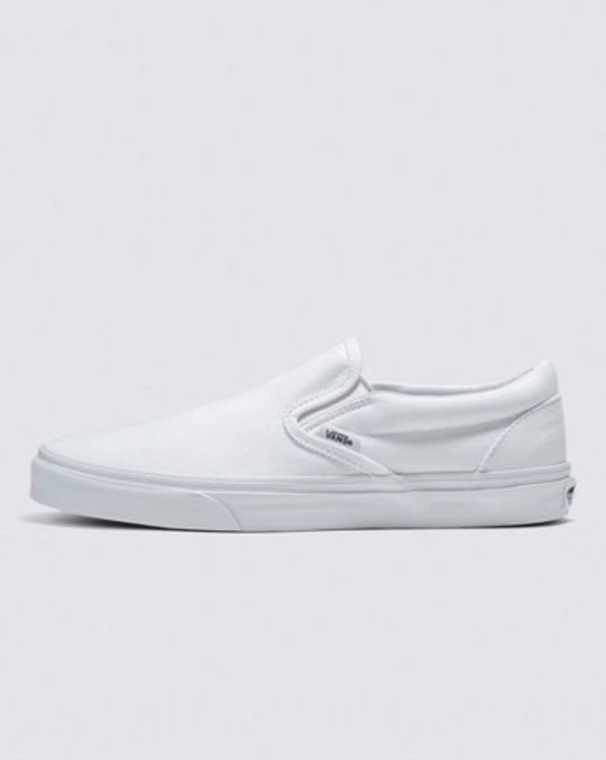 Vans | Classic Slip-On Wide Canvas True White Classics Shoe