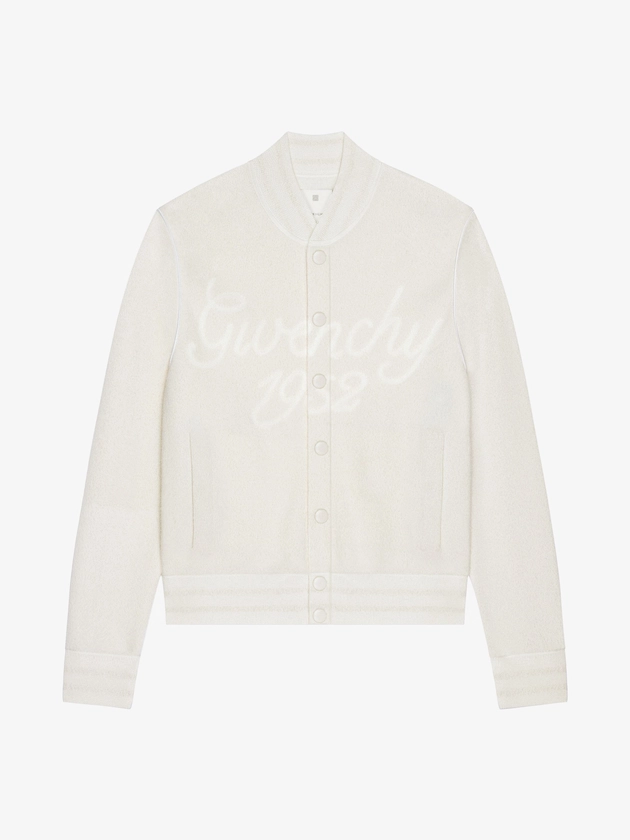 Blouson varsity GIVENCHY 1952 en maille - ivoire | GIVENCHY FR