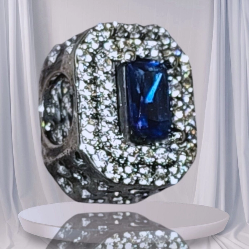 Pandora Blue Sparkling Emerald Cut Charm 792385C01 US seller