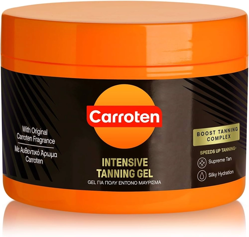 Carroten Intensive Tanning Gel 150ml - Accelerateur de Bronzage - Huile de Bronzage - Activateur de Bronzage - avec Cocohuile et Vitamines A & E - SPF0